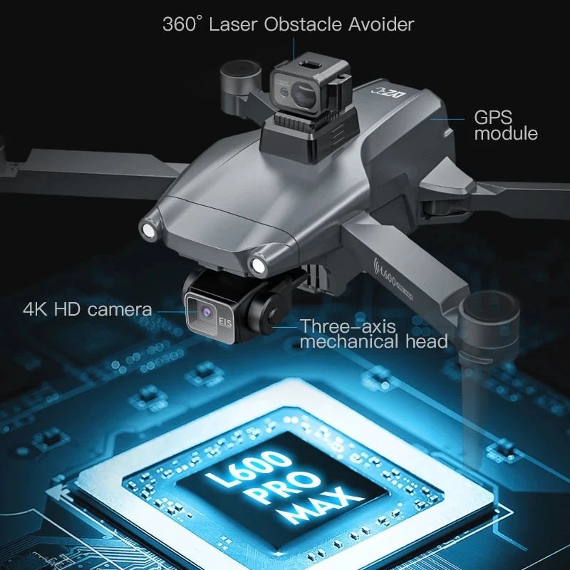 L600 PRO MAX Drone GPS profesi - Drone Lidar ulasan dan harga